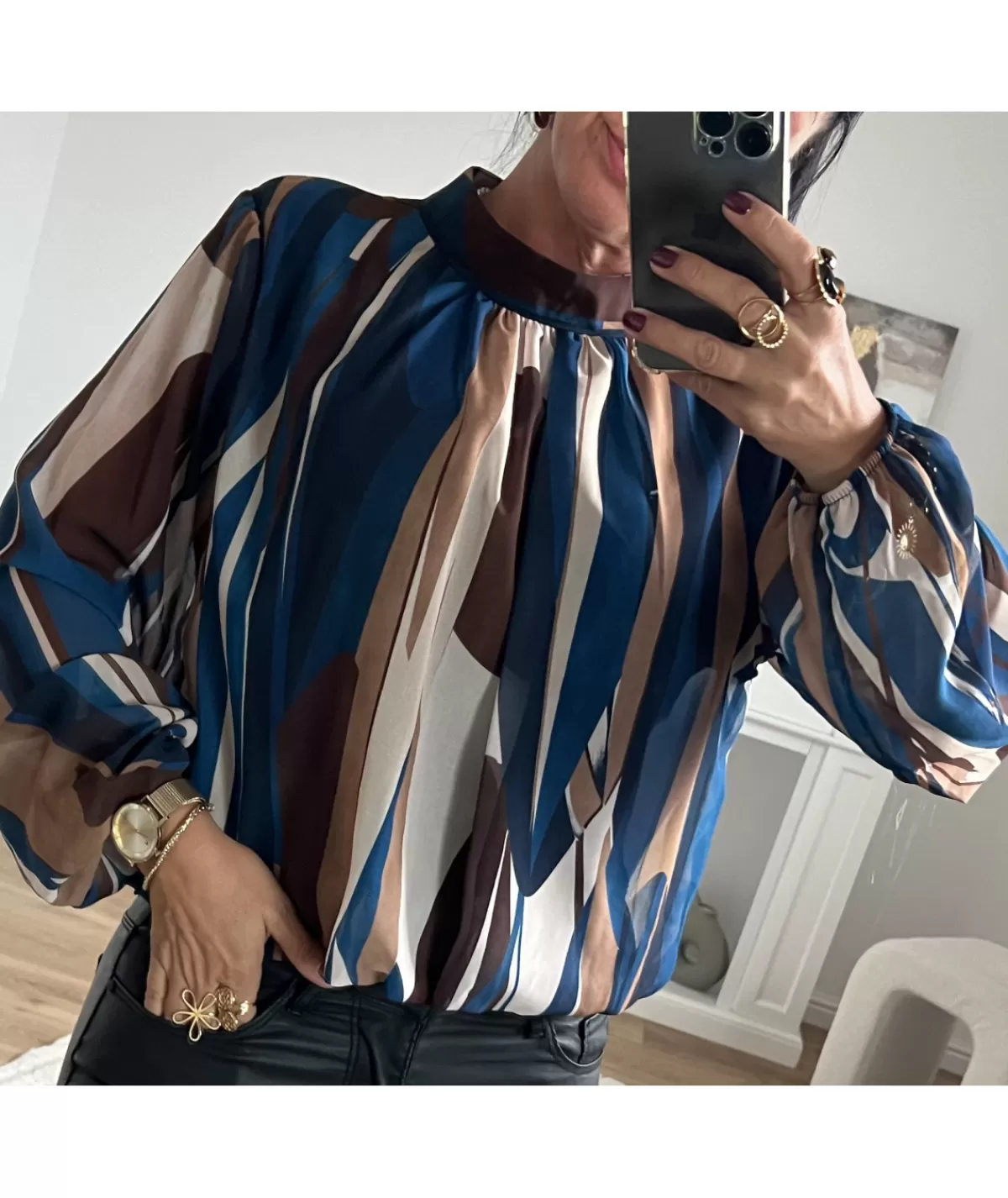 La boutique de Lilie Tops / Blouses>BLOUSE GISELE Bleu