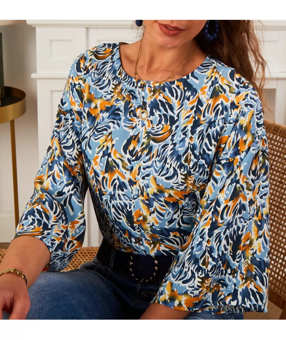 La boutique de Lilie Tops / Blouses>BLOUSE IDYLLE Bleu