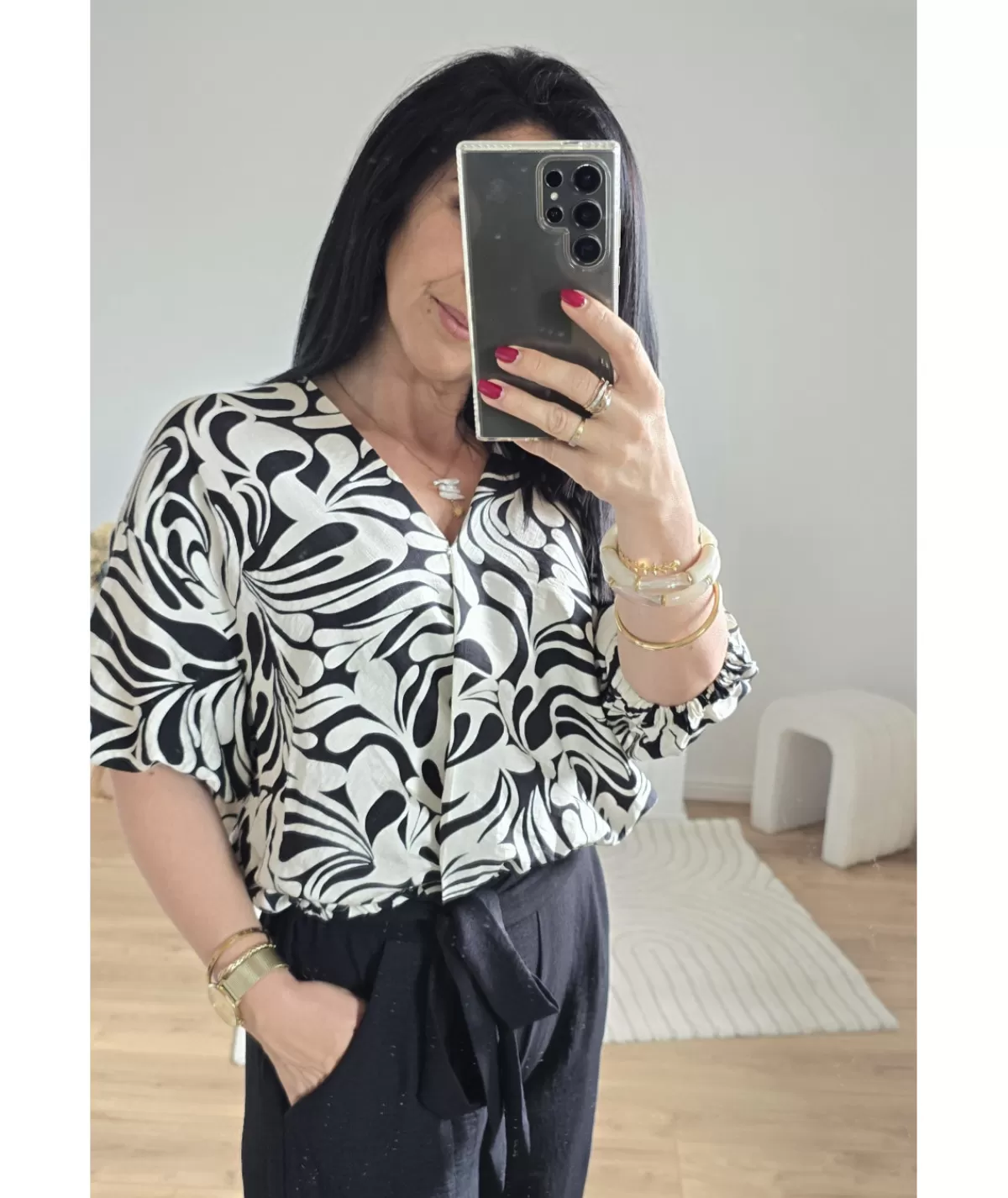 La boutique de Lilie Tops / Blouses>BLOUSE JEREMIA Noir