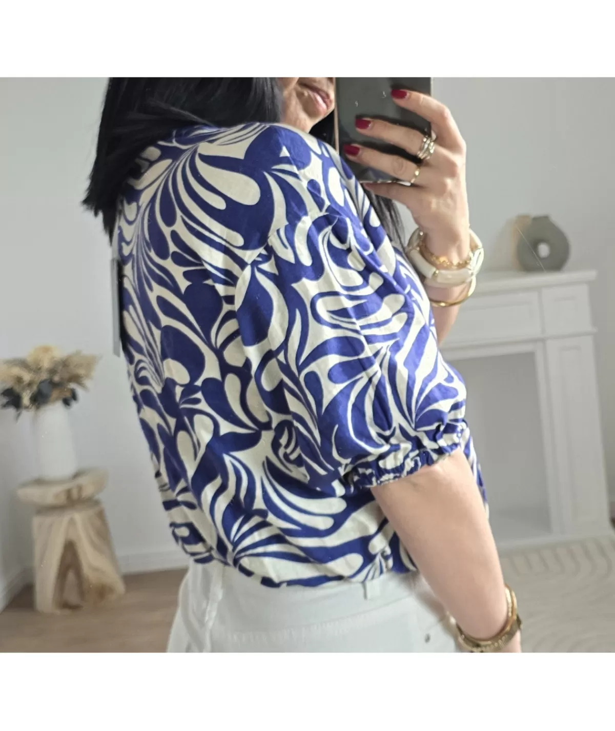 La boutique de Lilie Tops / Blouses>BLOUSE JEREMIA Bleu