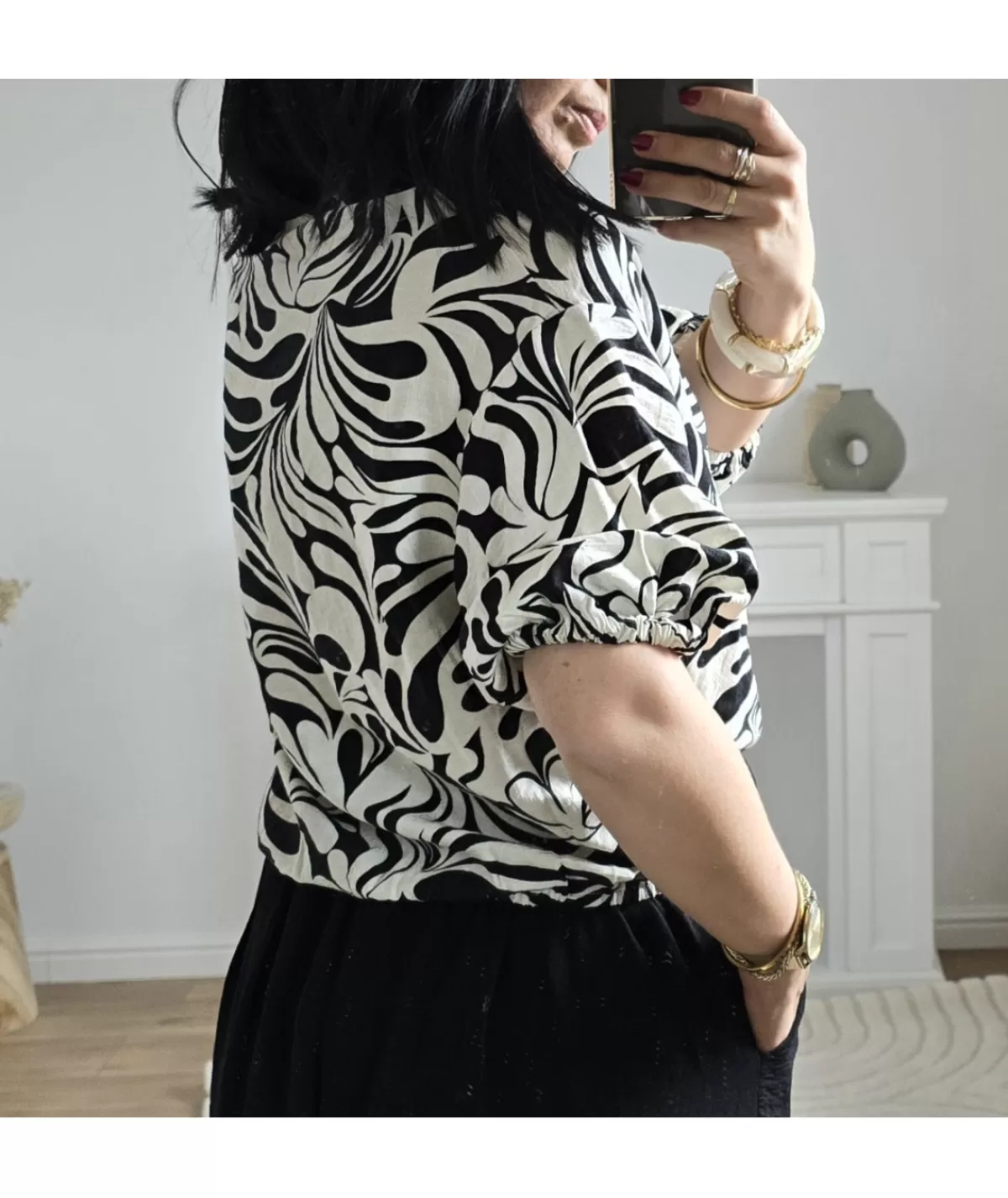 La boutique de Lilie Tops / Blouses>BLOUSE JEREMIA Noir