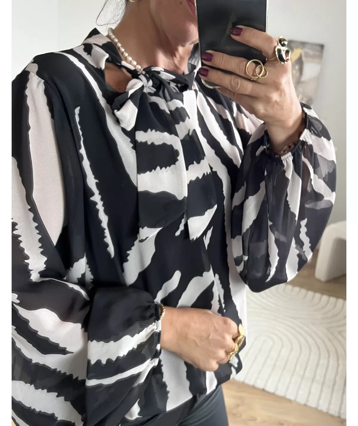 La boutique de Lilie Tops / Blouses>BLOUSE JOCTAVIA Noir