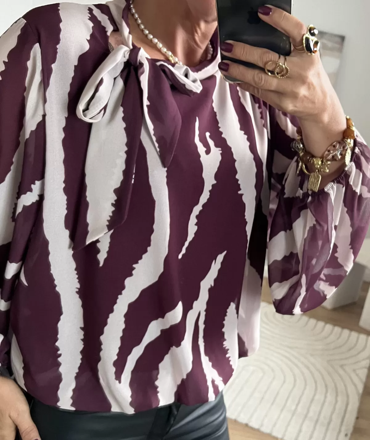 La boutique de Lilie Tops / Blouses>BLOUSE JOCTAVIA Bordeaux