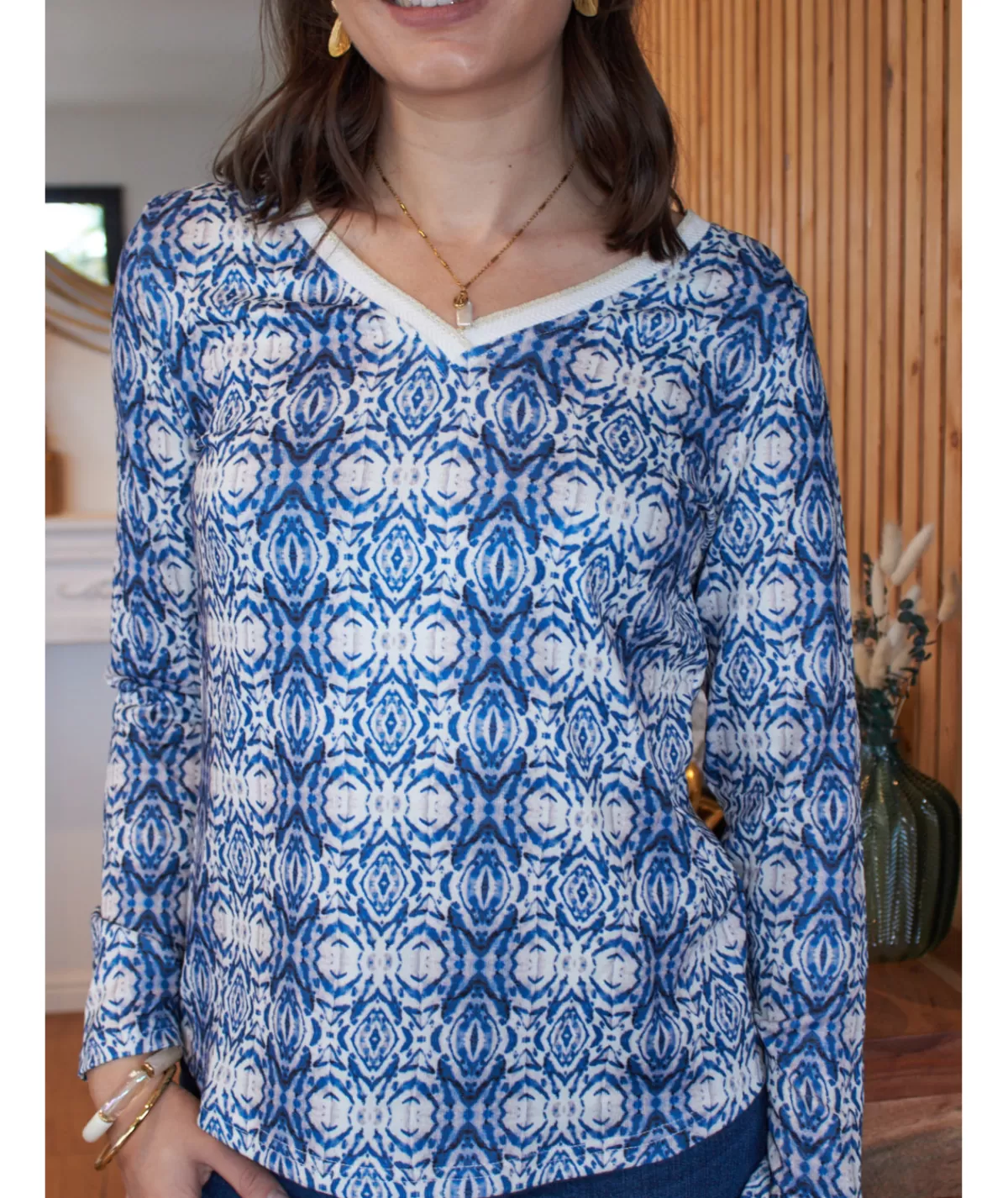La boutique de Lilie Tops / Blouses>BLOUSE JULIETTE Bleu