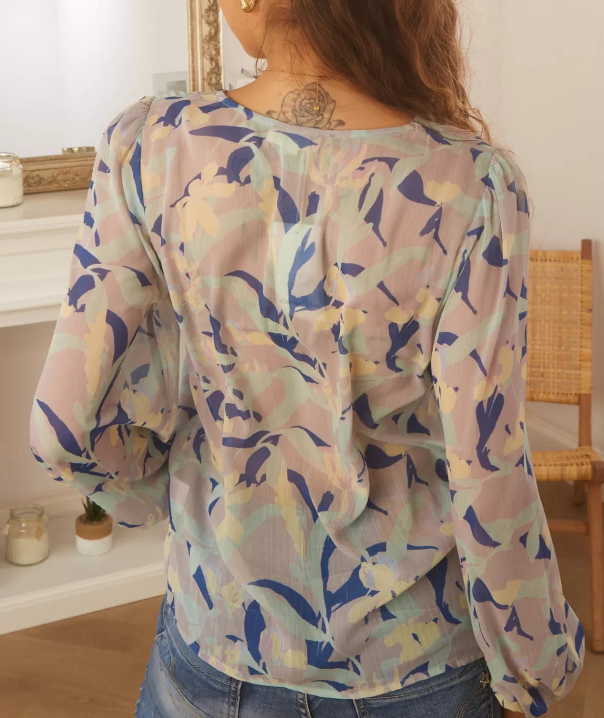 La boutique de Lilie Tops / Blouses>BLOUSE LOANE Bleu