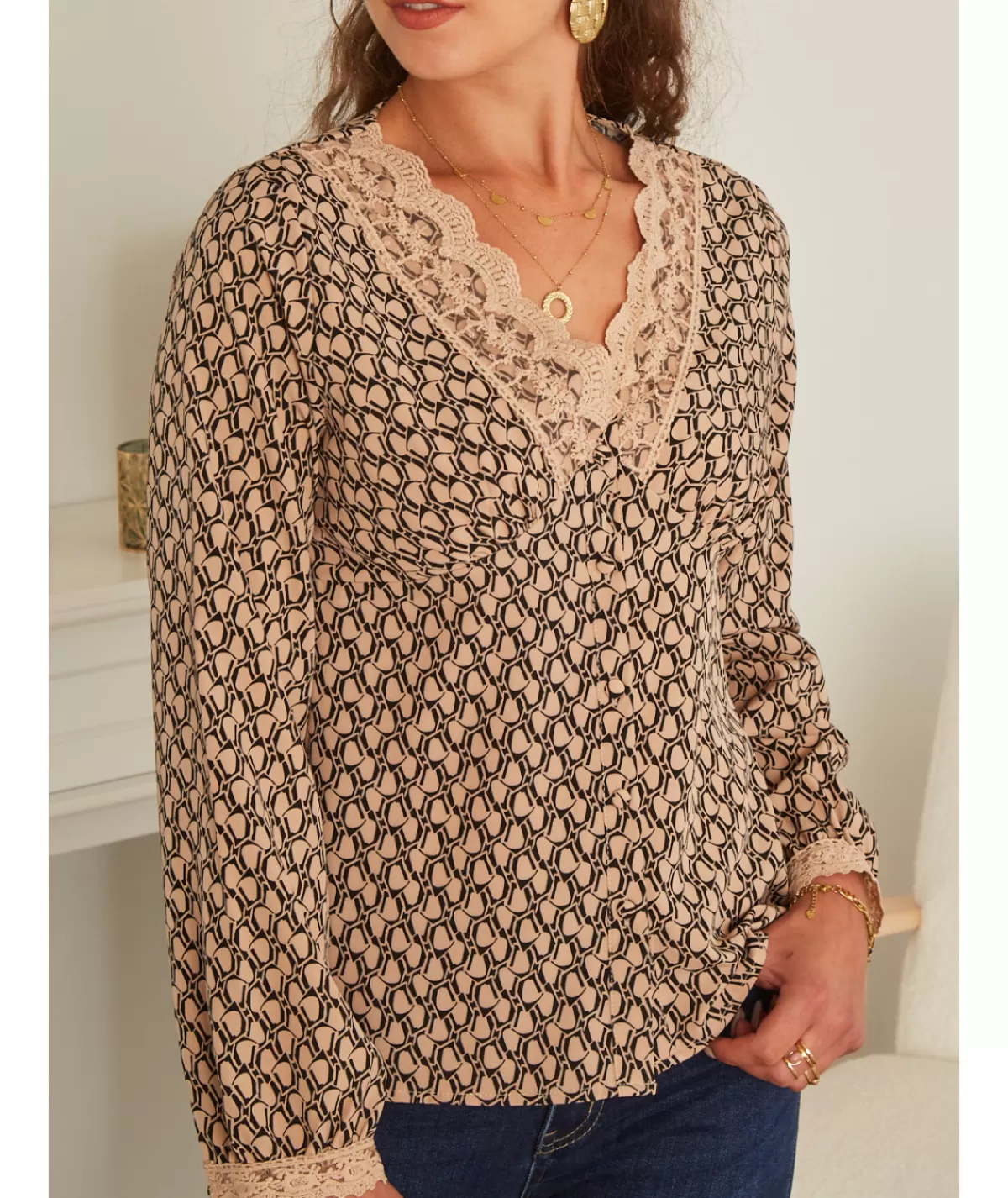 La boutique de Lilie Tops / Blouses>BLOUSE LORAINE Taupe