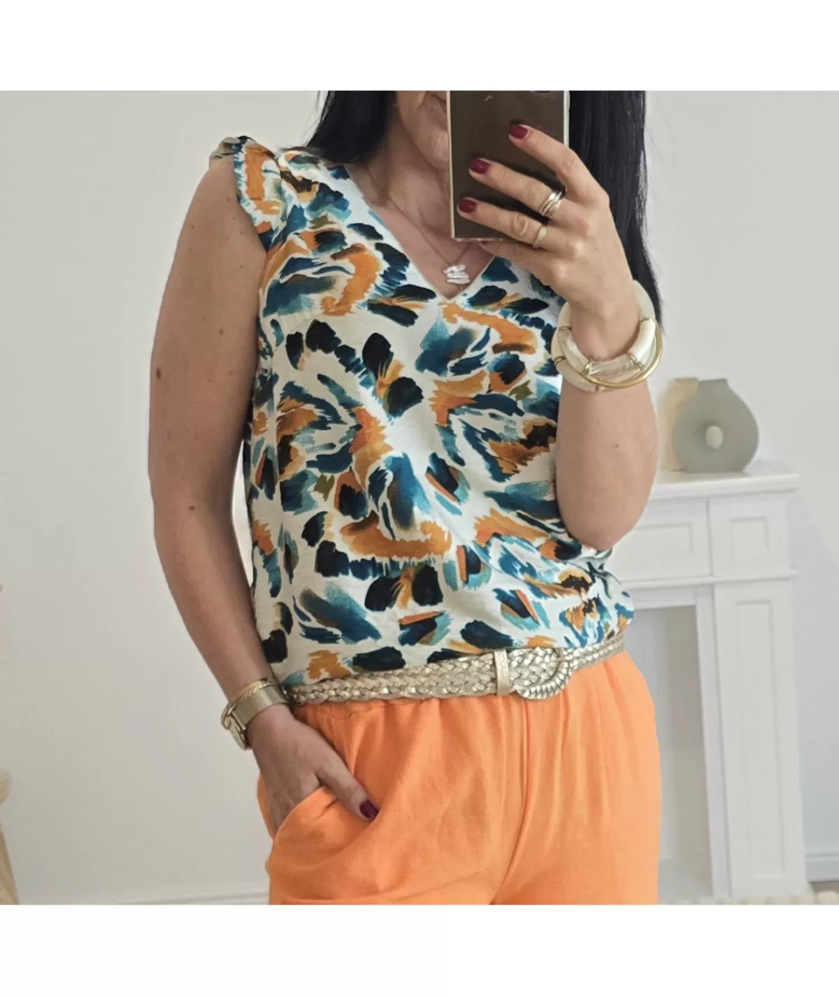 La boutique de Lilie Tops / Blouses>BLOUSE NILA Bleucanard