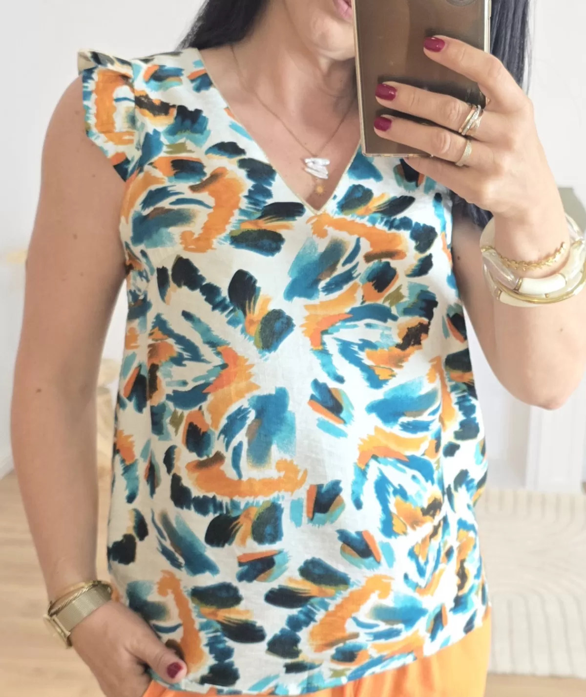 La boutique de Lilie Tops / Blouses>BLOUSE NILA Bleucanard
