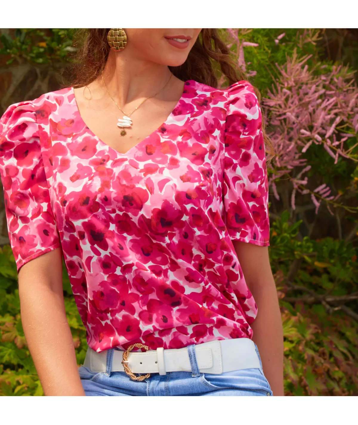 La boutique de Lilie Tops / Blouses>BLOUSE NINA Fushia