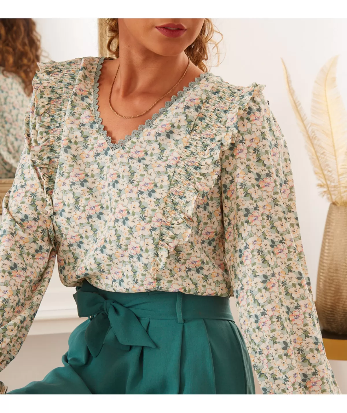 La boutique de Lilie Tops / Blouses>BLOUSE ROMIA Vert