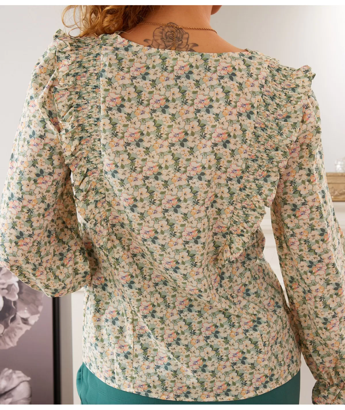La boutique de Lilie Tops / Blouses>BLOUSE ROMIA Vert