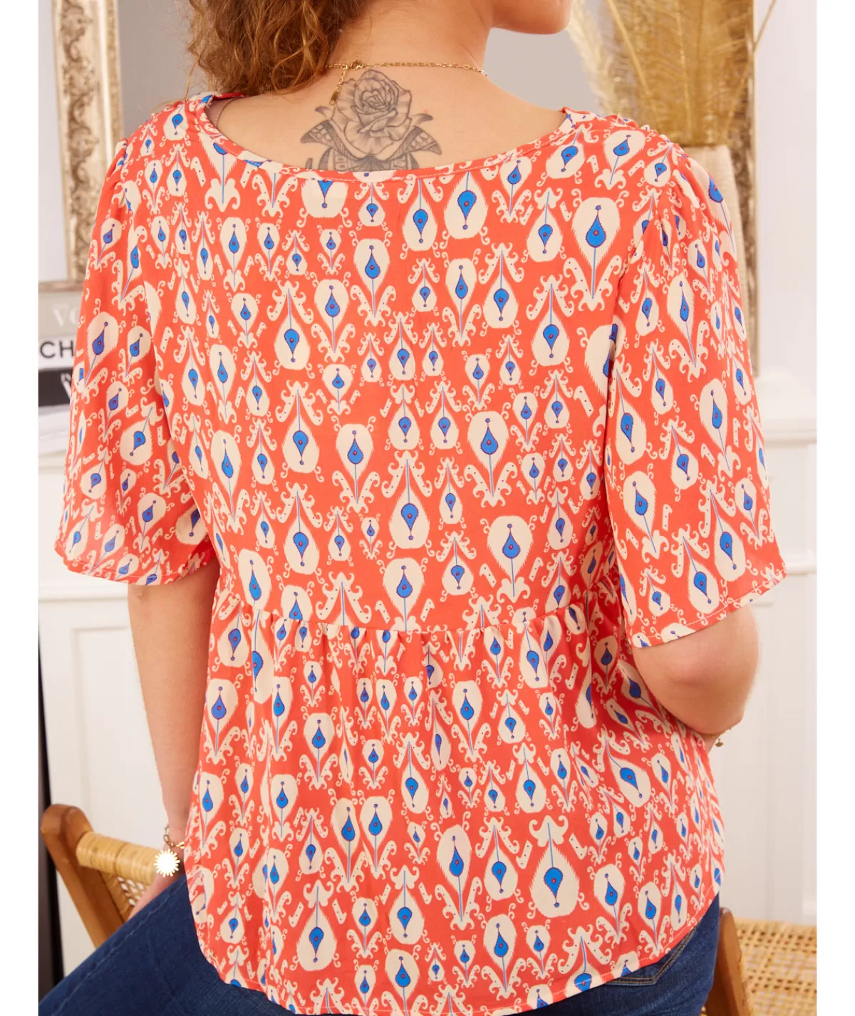 La boutique de Lilie Tops / Blouses>BLOUSE SALOME Corail