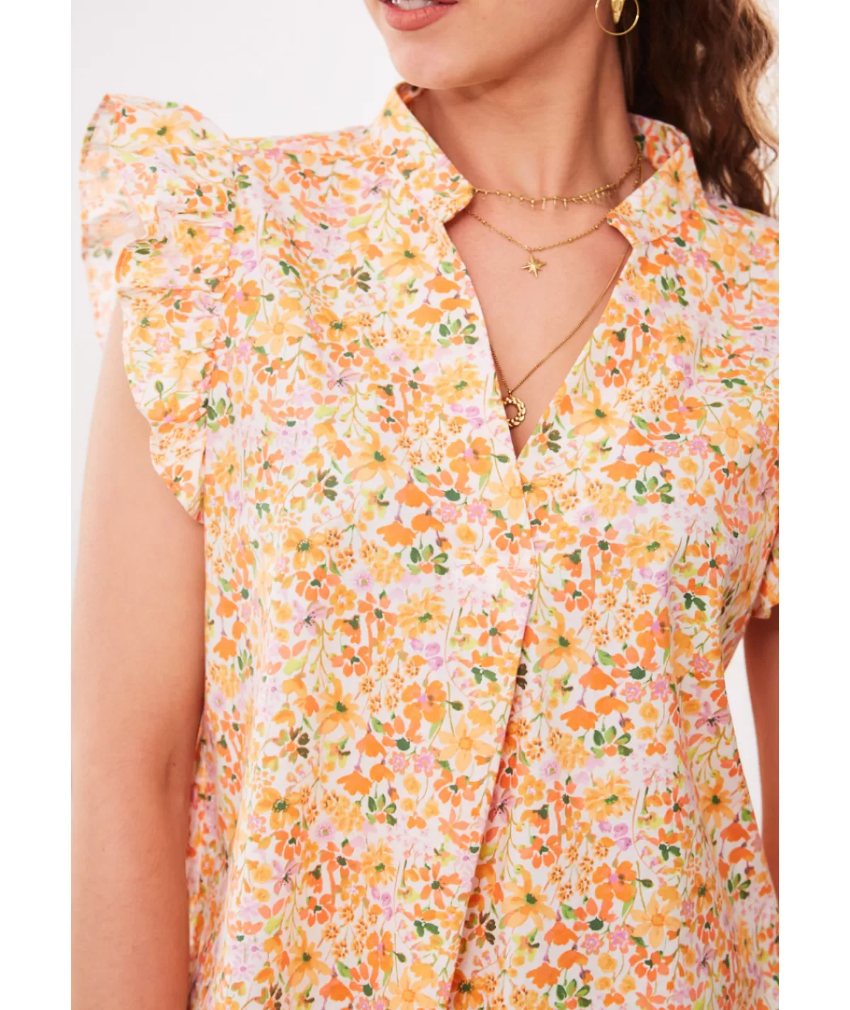 La boutique de Lilie Tops / Blouses>BLOUSE SAMIA Orange