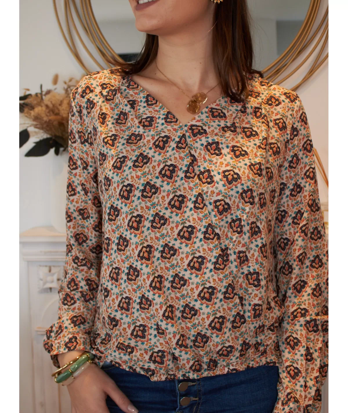 La boutique de Lilie Tops / Blouses>BLOUSE SARAH Beige