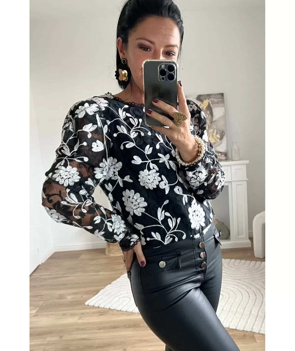 La boutique de Lilie Tops / Blouses>BLOUSE SOFIANE Noir