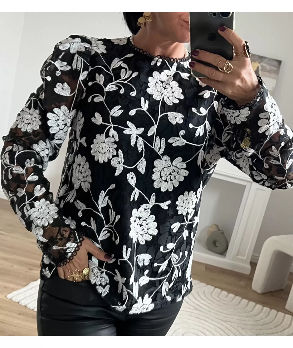 La boutique de Lilie Tops / Blouses>BLOUSE SOFIANE Noir