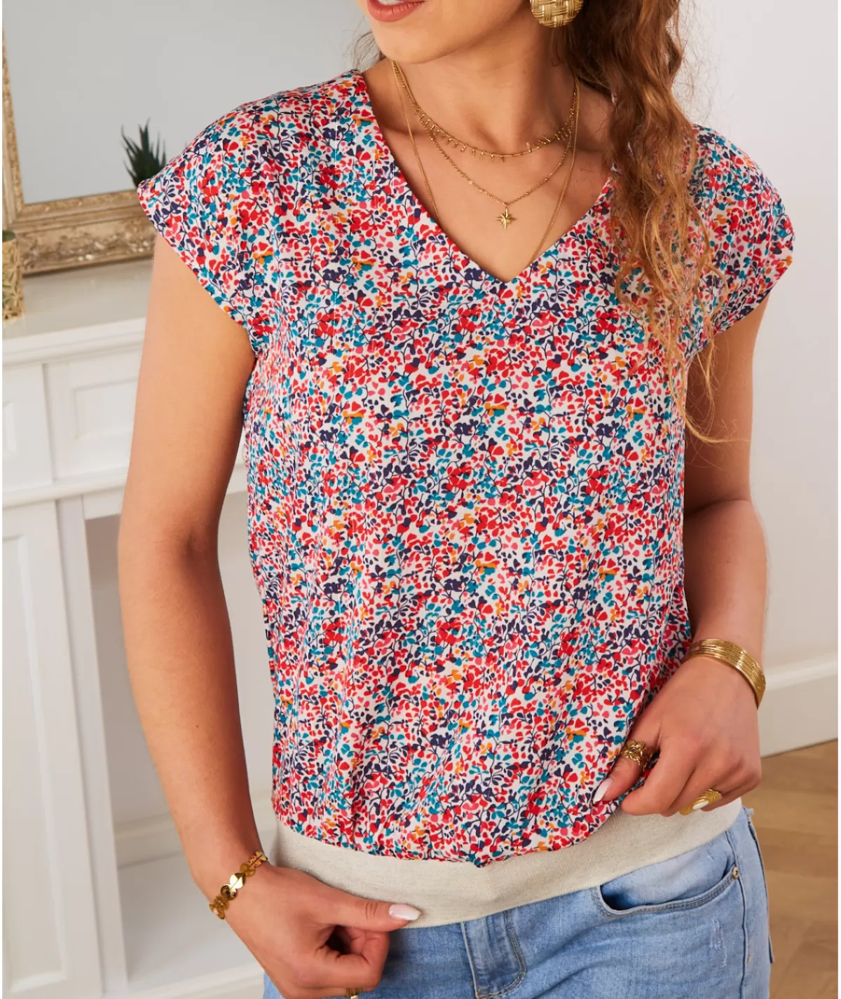 La boutique de Lilie Tops / Blouses>BLOUSE VALERIANE Rouge