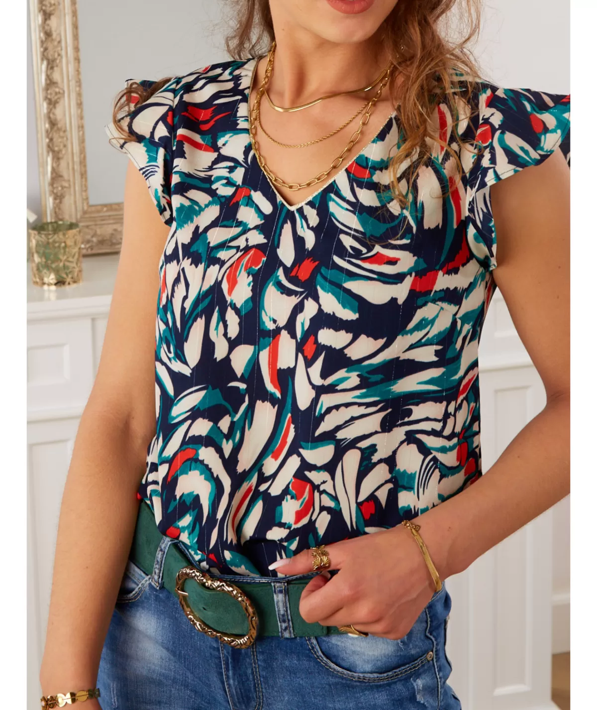 La boutique de Lilie Tops / Blouses>BLOUSE VIVIANA Marine