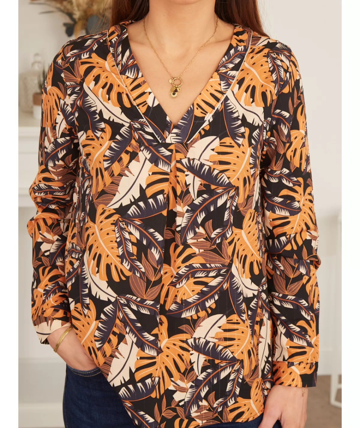 La boutique de Lilie Tops / Blouses>BLOUSE YADIRA Orangefluo