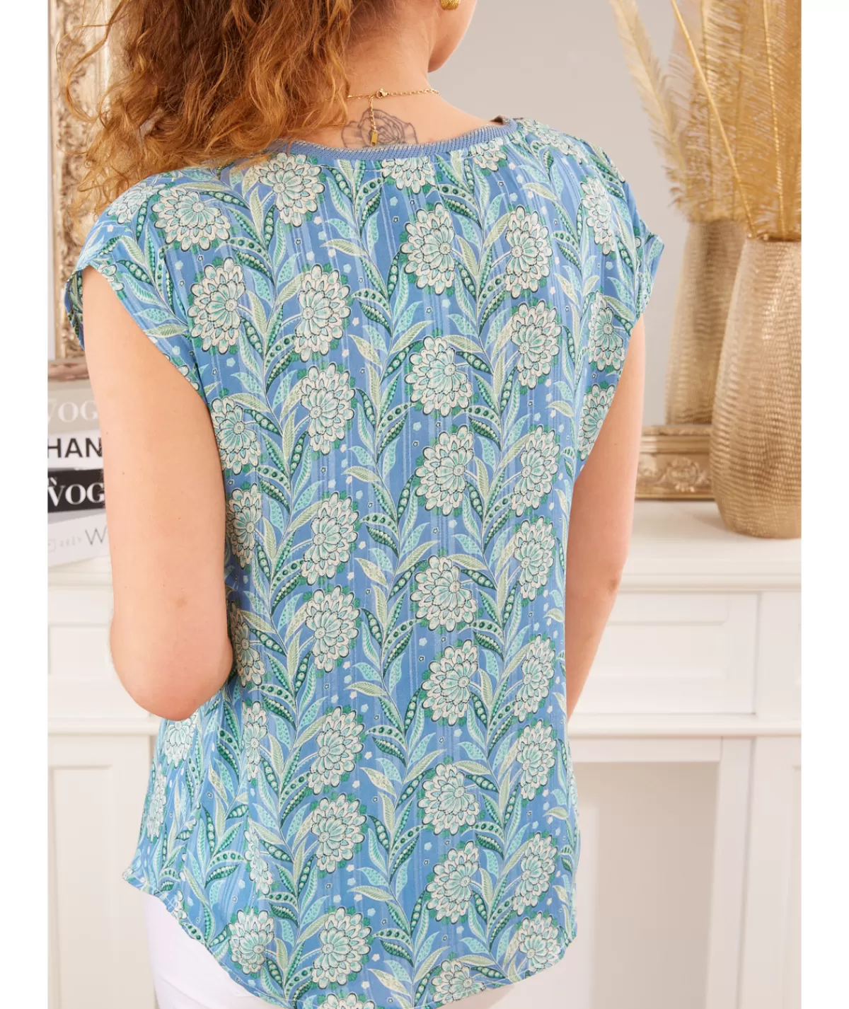 La boutique de Lilie Tops / Blouses>BLOUSE YOUMEA Bleu