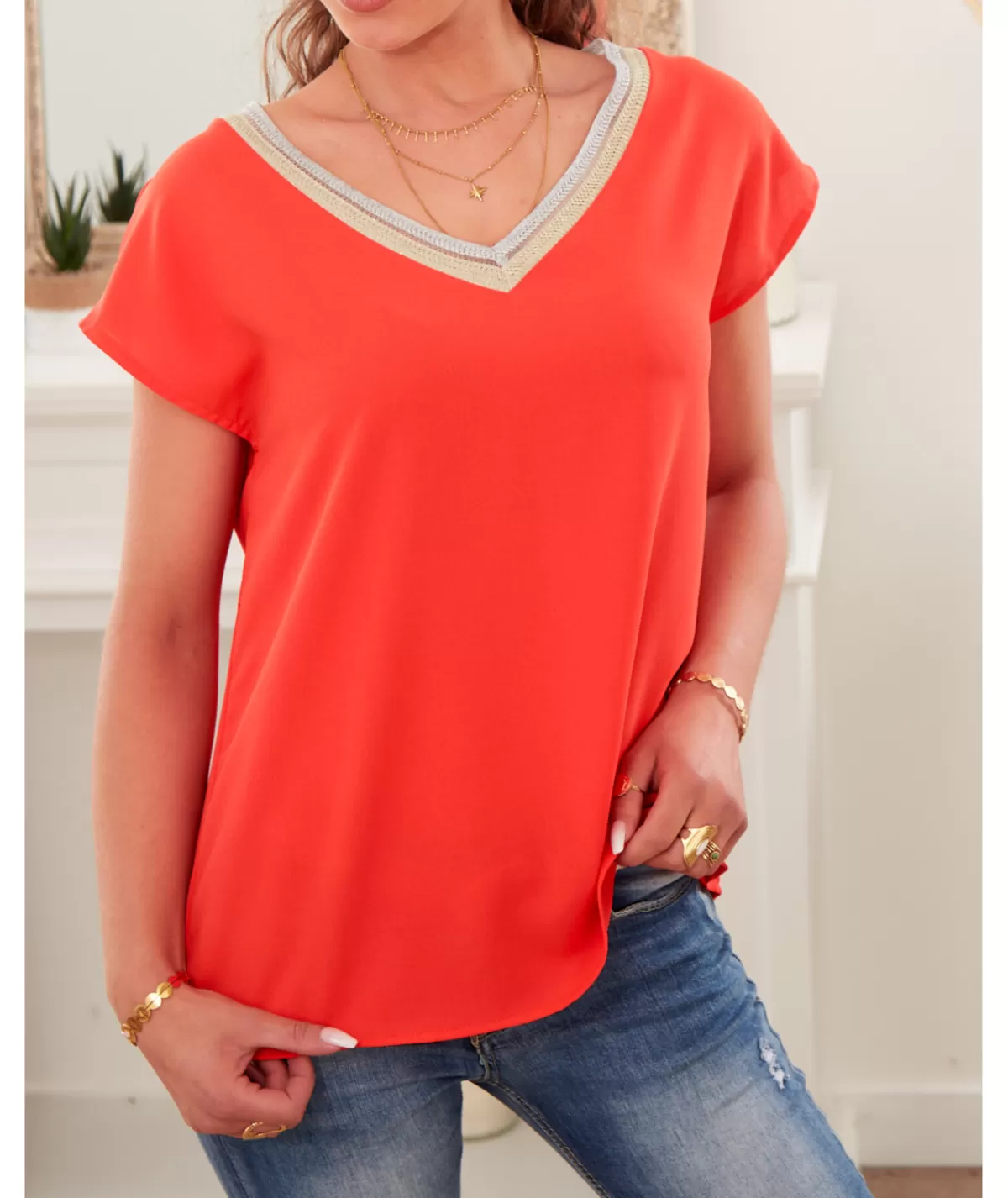 La boutique de Lilie Tops / Blouses>BLOUSE ZELYA Corail