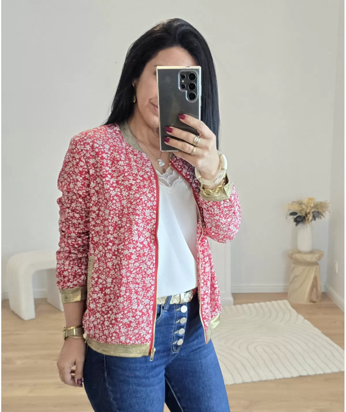 La boutique de Lilie Vestes>BOMBERS ANGELE Rouge