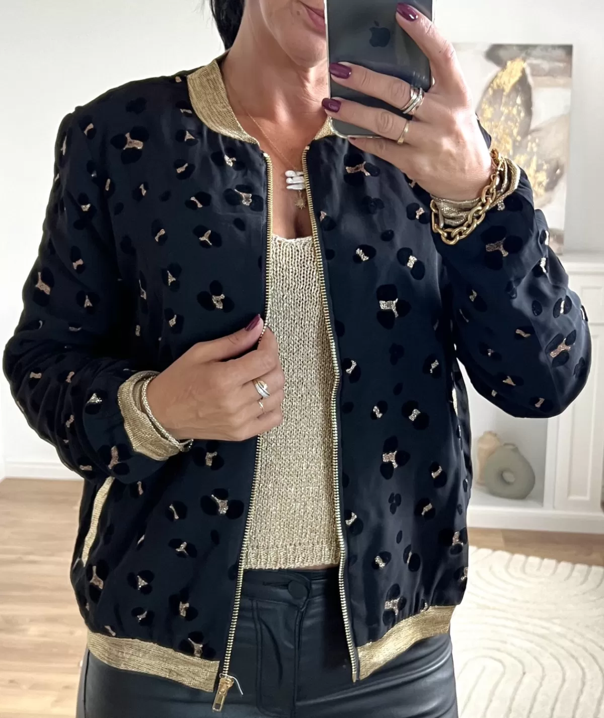 La boutique de Lilie Vestes>BOMBERS AZELIE Noir