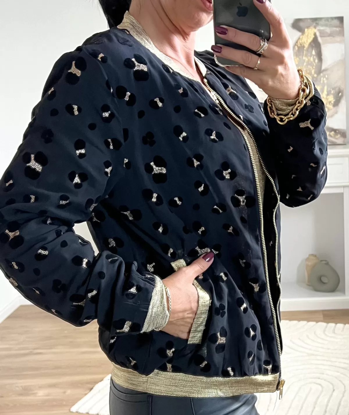 La boutique de Lilie Vestes>BOMBERS AZELIE Noir