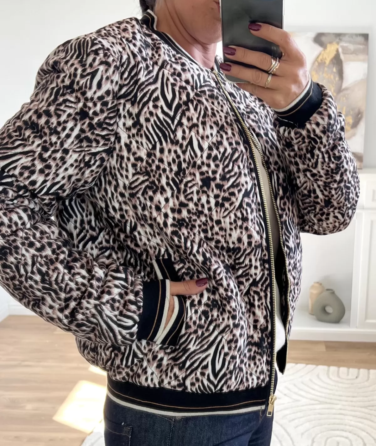 La boutique de Lilie Vestes>BOMBERS BARBARA MATELASSE Taupe