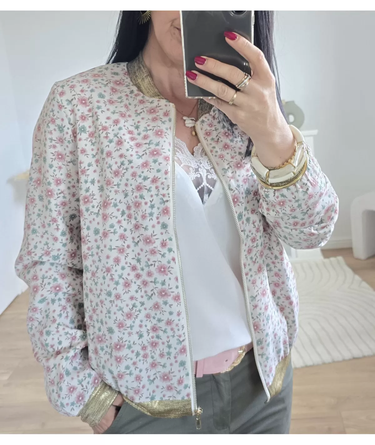 La boutique de Lilie Vestes>BOMBERS BELLA Blanc