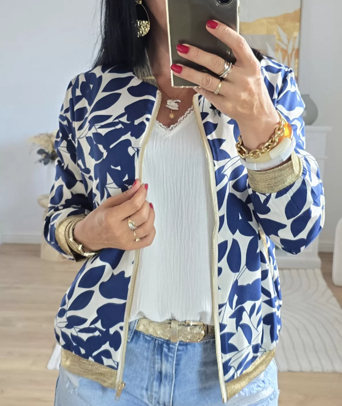 La boutique de Lilie Vestes>BOMBERS BERNADETTE Bleu