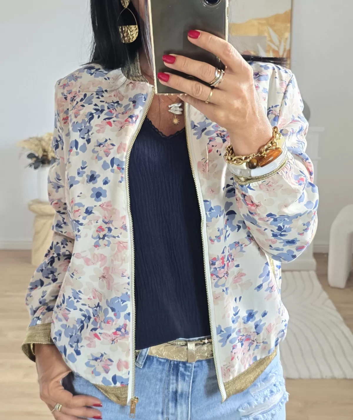 La boutique de Lilie Vestes>BOMBERS FABIOLA Ivoire/ecru