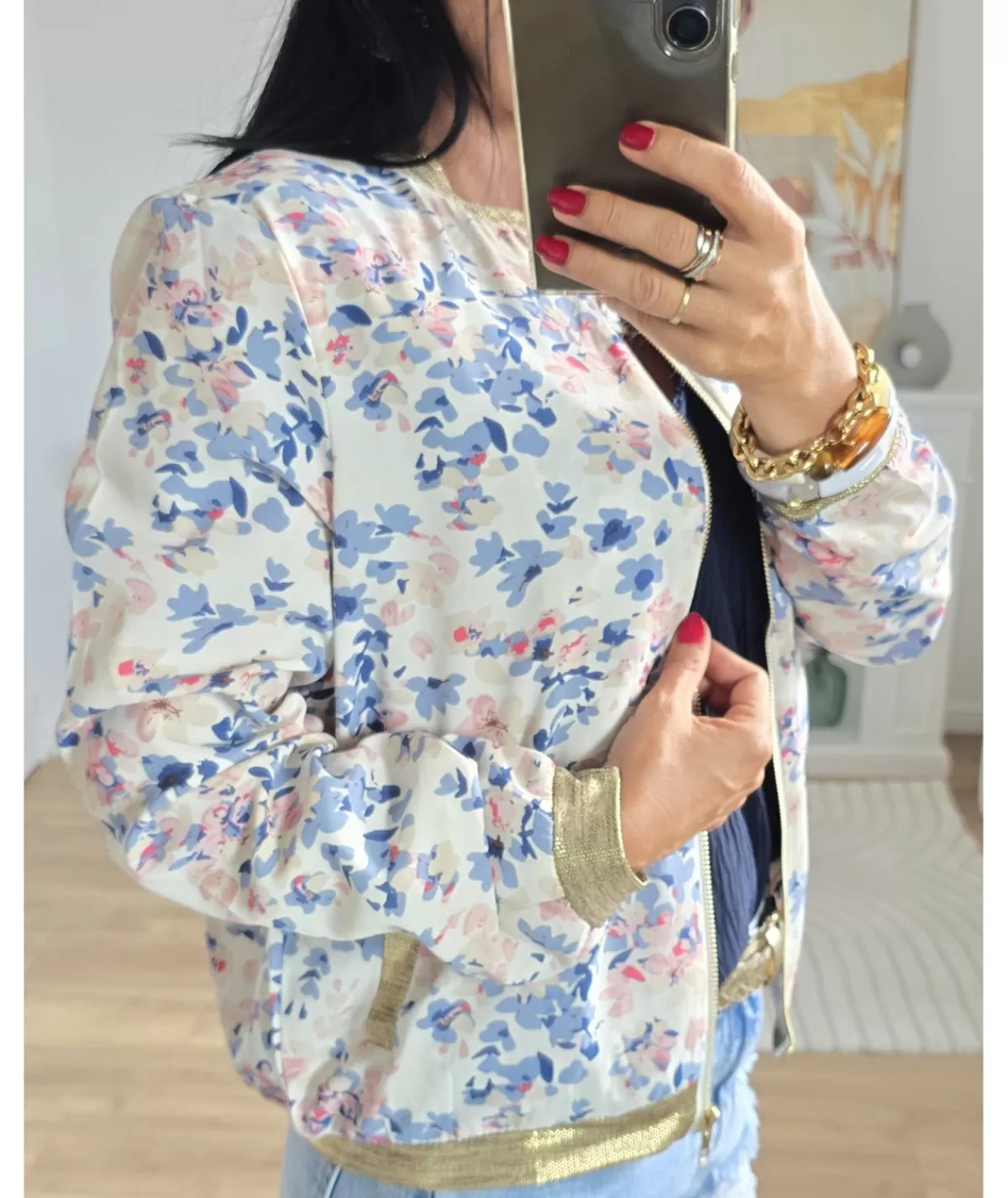 La boutique de Lilie Vestes>BOMBERS FABIOLA Ivoire/ecru