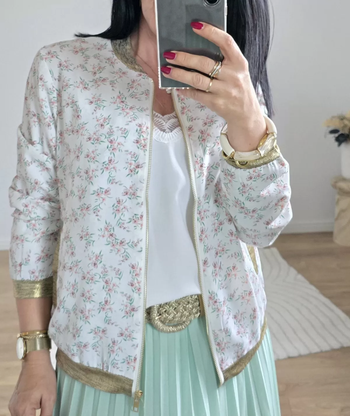 La boutique de Lilie Vestes>BOMBERS FELICIA Blanc