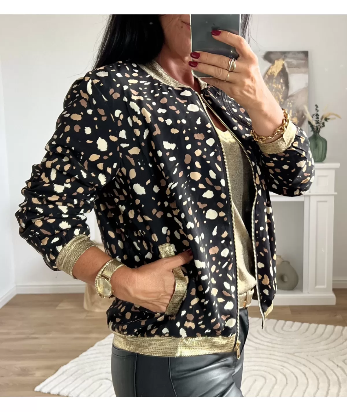 La boutique de Lilie Vestes>BOMBERS LORENZA Noir