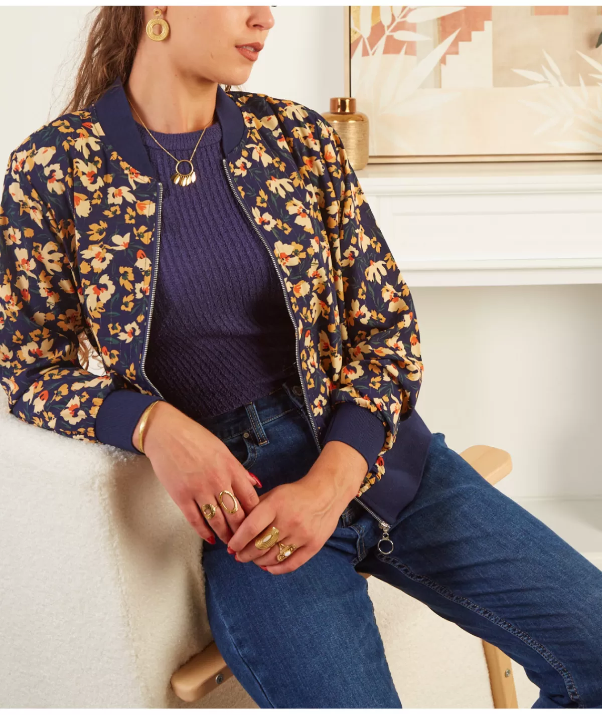 La boutique de Lilie Vestes>BOMBERS MONA Marine