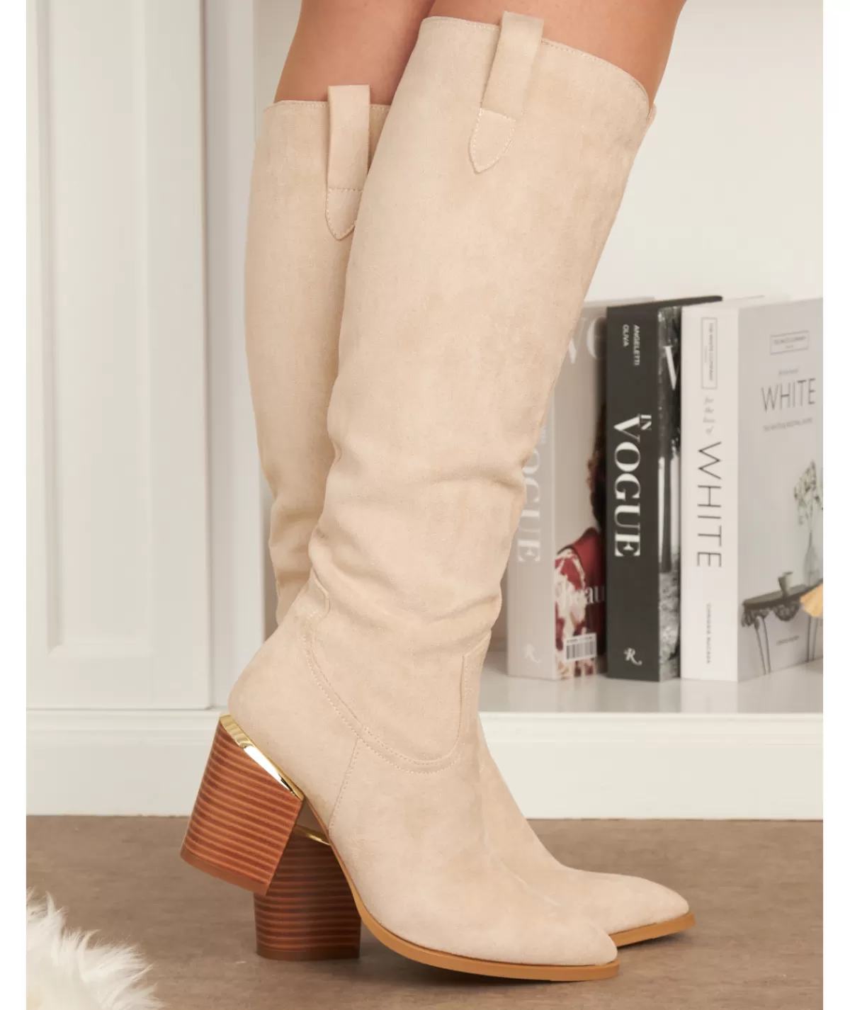 La boutique de Lilie Boots & Bottes>BOTTES CLEMENCE Beige