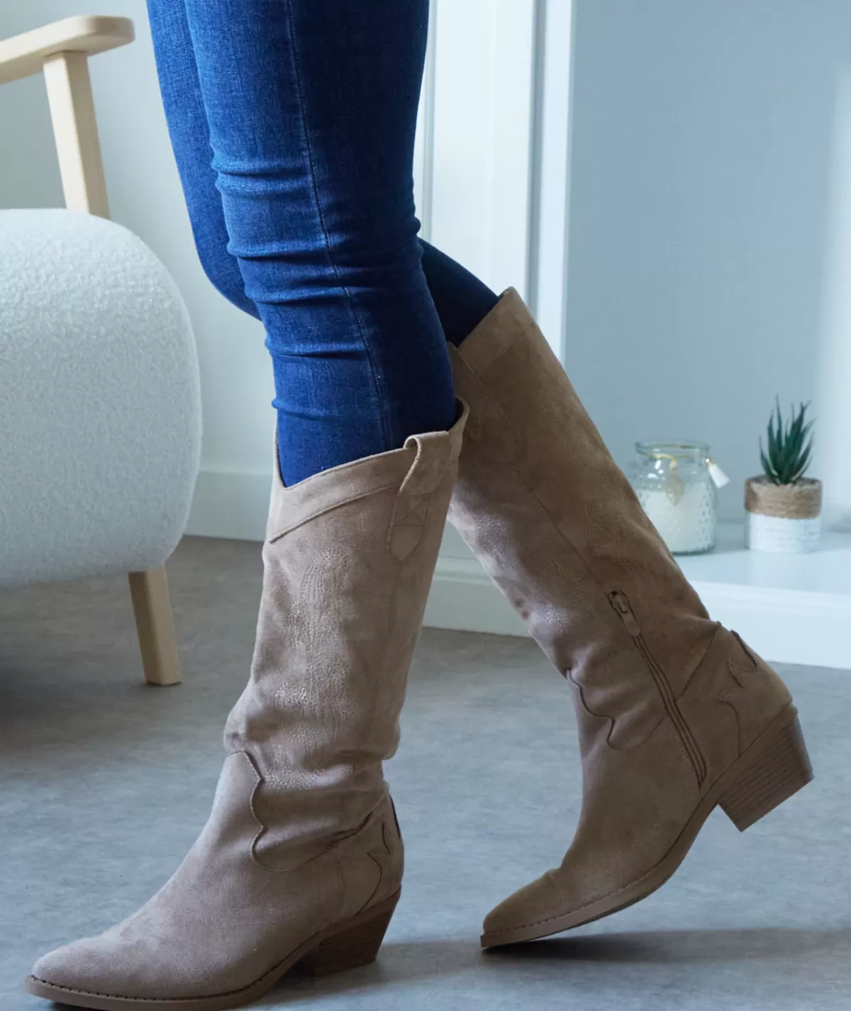 La boutique de Lilie Boots & Bottes>BOTTES VITINIA Taupe