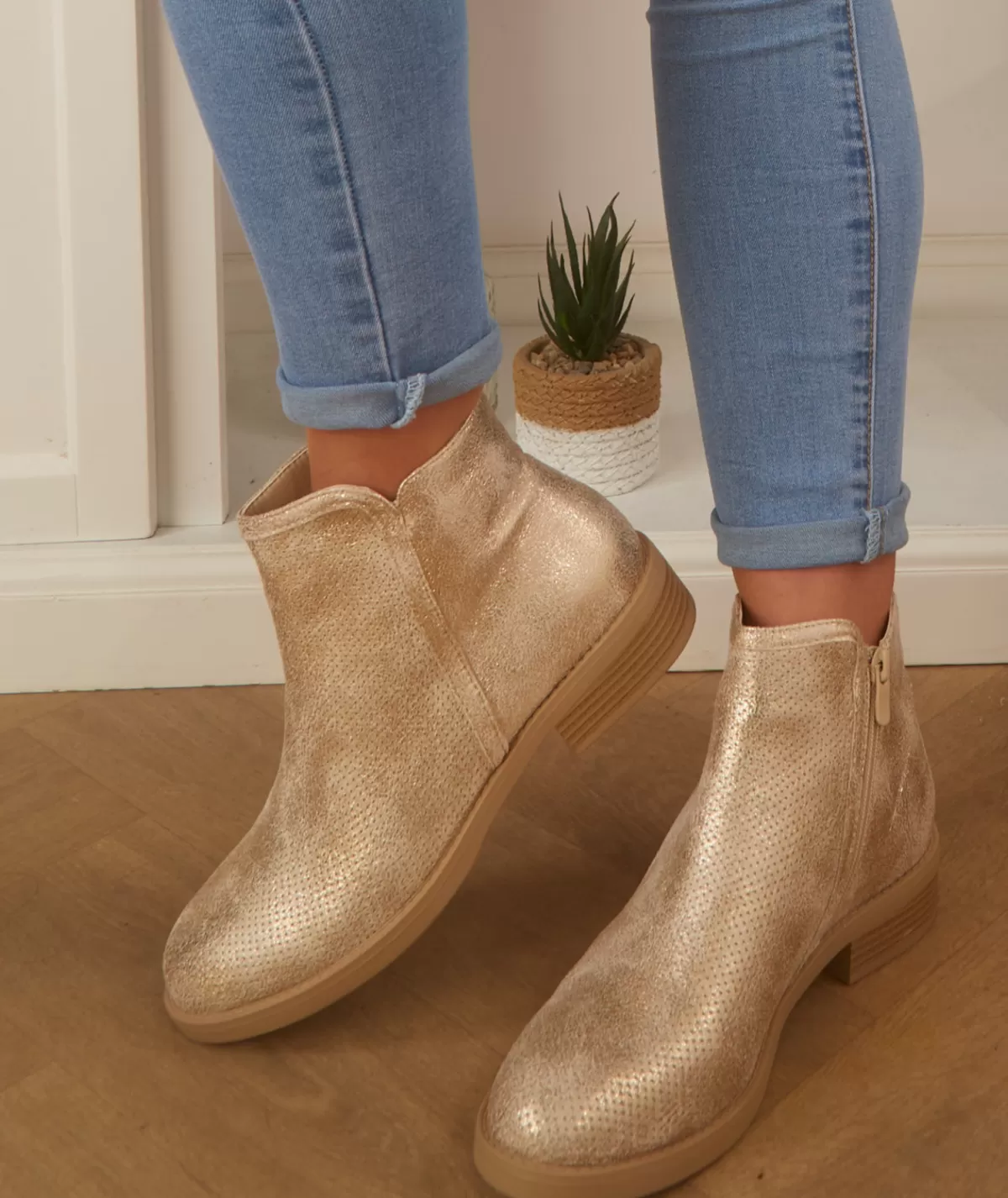 La boutique de Lilie Boots & Bottes>BOTTINE JOUANY Dore