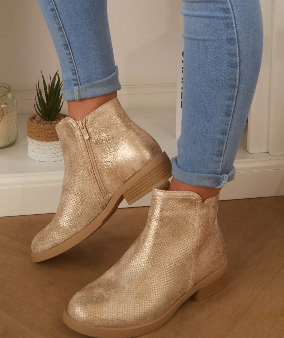 La boutique de Lilie Boots & Bottes>BOTTINE JOUANY Dore