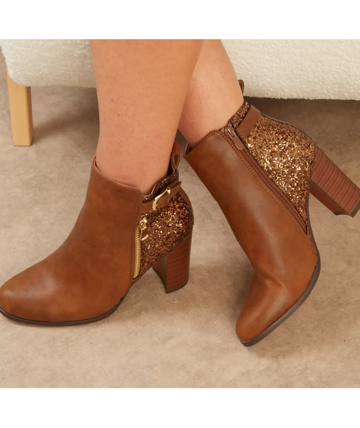 La boutique de Lilie Boots & Bottes>BOTTINE RACHIDA Camel
