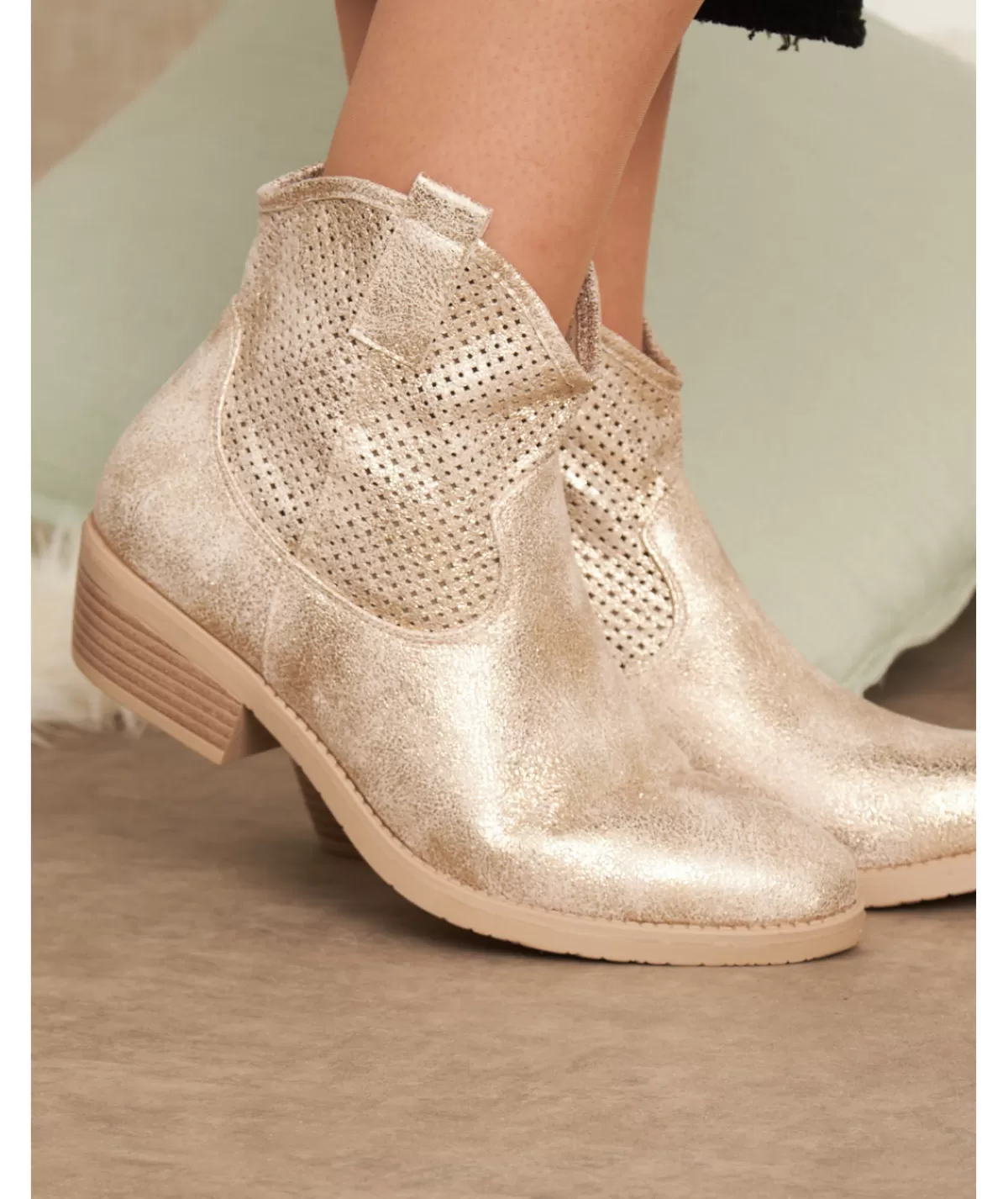 La boutique de Lilie Boots & Bottes>BOTTINE VIRGINIE Dore