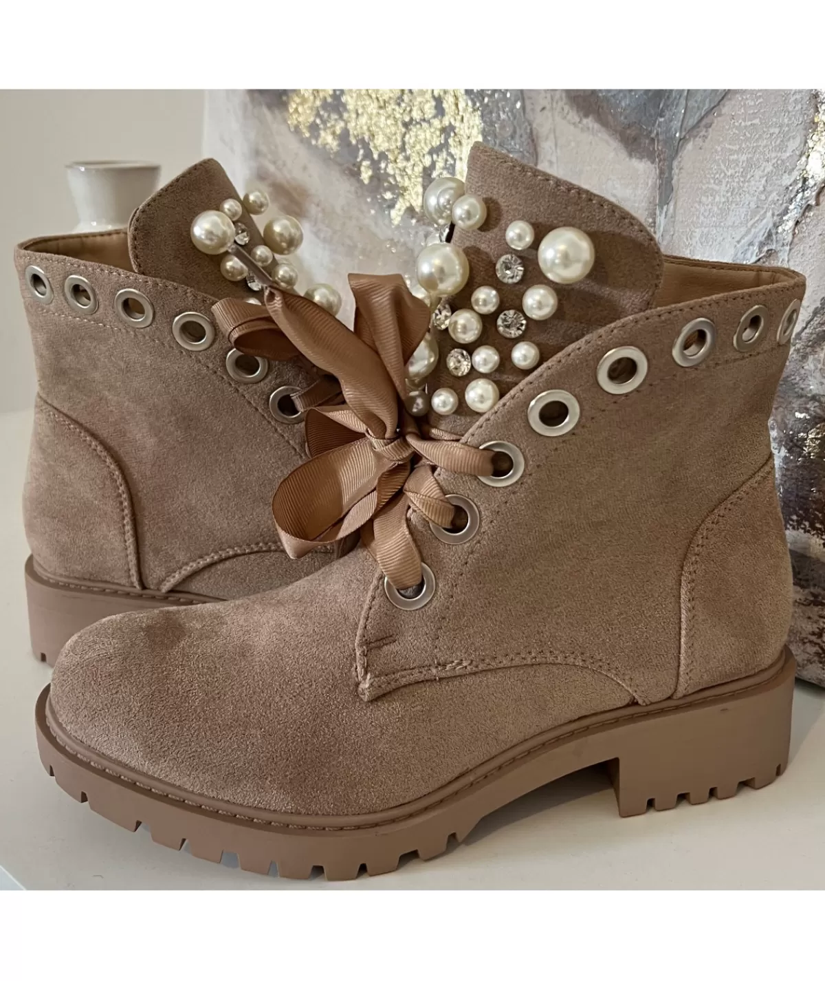 La boutique de Lilie Boots & Bottes>BOTTINES CARL Taupe