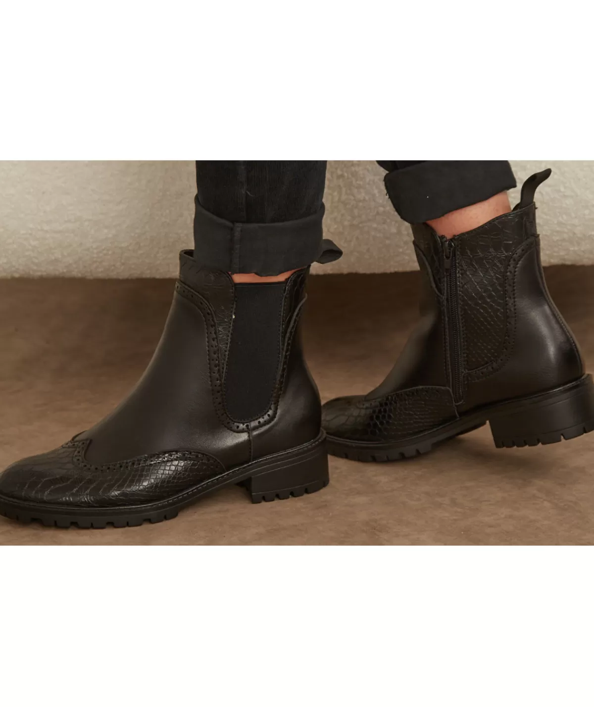 La boutique de Lilie Boots & Bottes>BOTTINES CARLA Noir