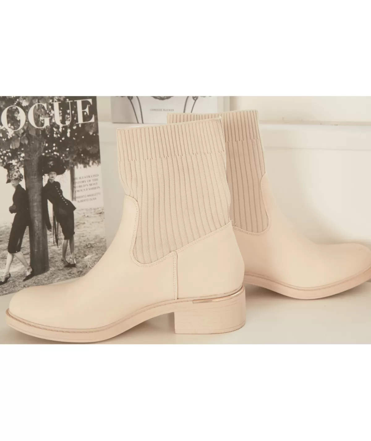 La boutique de Lilie Boots & Bottes>BOTTINES CLEMENTINE Beige
