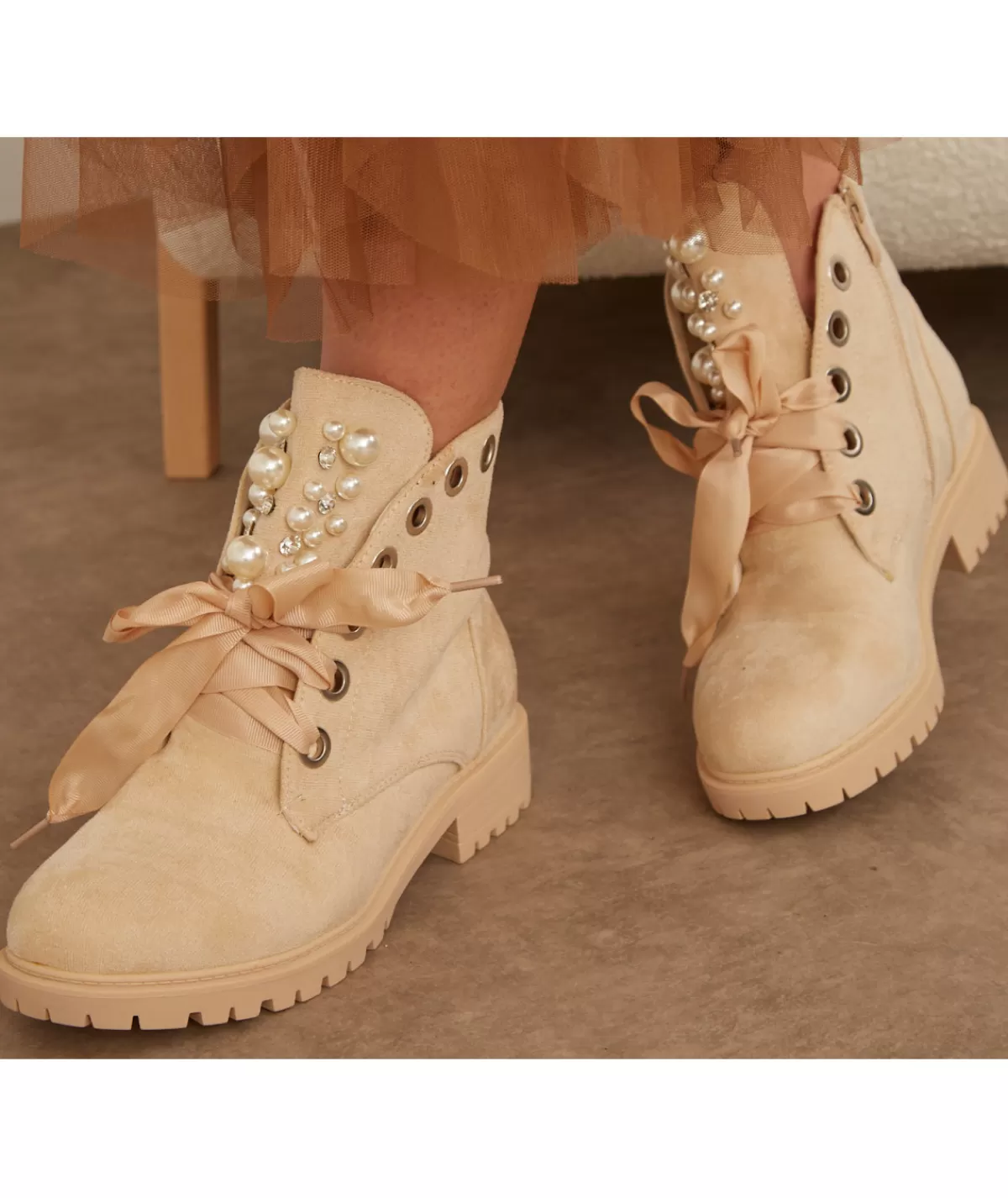 La boutique de Lilie Boots & Bottes>BOTTINES LAURIANA Beige