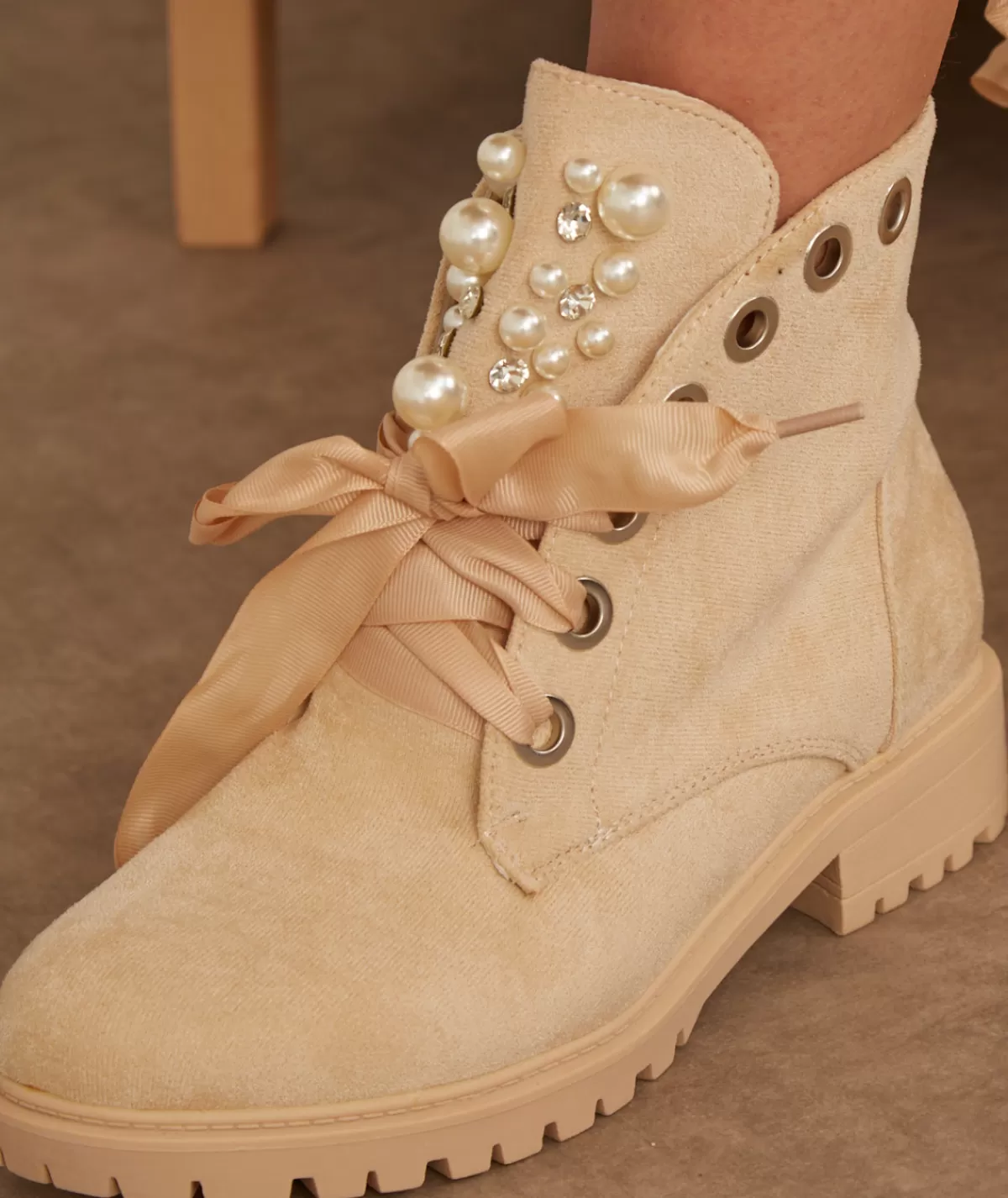 La boutique de Lilie Boots & Bottes>BOTTINES LAURIANA Beige