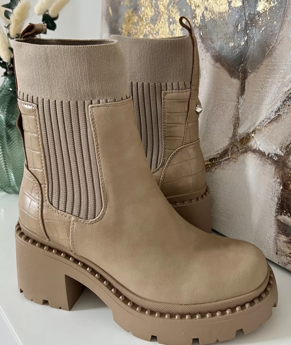 La boutique de Lilie Boots & Bottes>BOTTINES LAURIE Beige