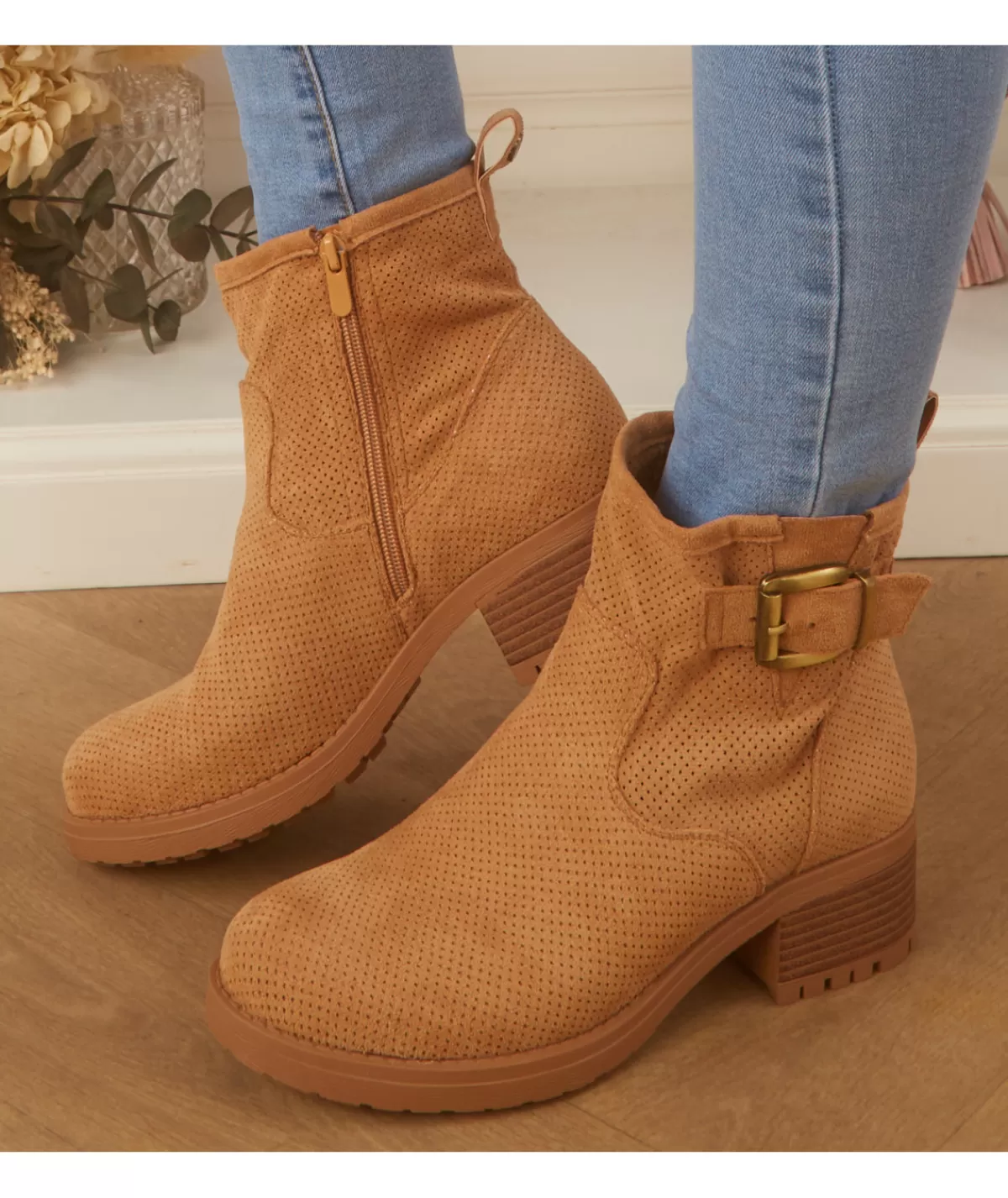La boutique de Lilie Boots & Bottes>BOTTINES LUCIE Camel
