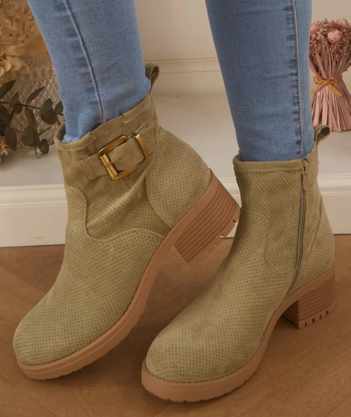La boutique de Lilie Boots & Bottes>BOTTINES LUCIE Vertdeau